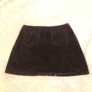 Vintage Brown suede mini skirt